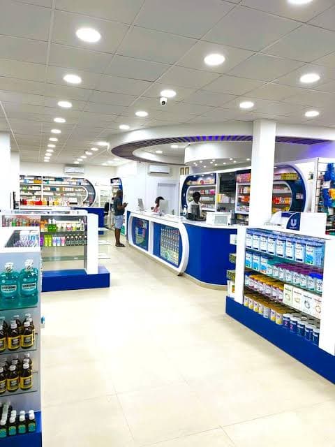 Bright supermarket aisle with fresh products